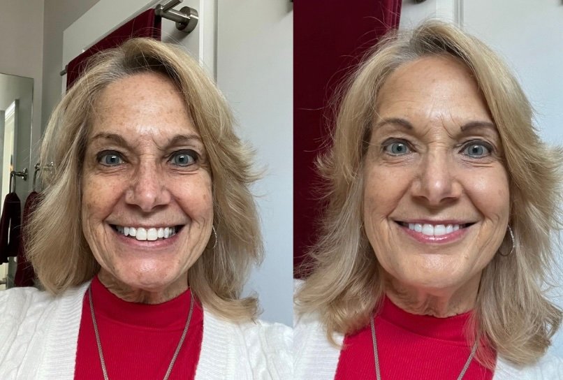 before makeup after makeup